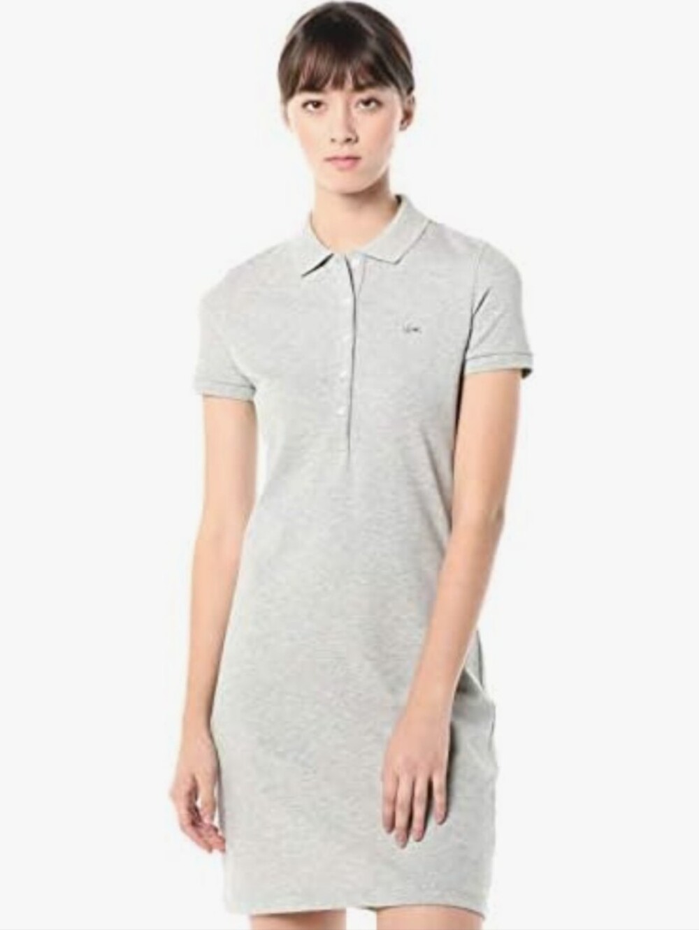 Lacoste Light Gray Polo Shirt Dress